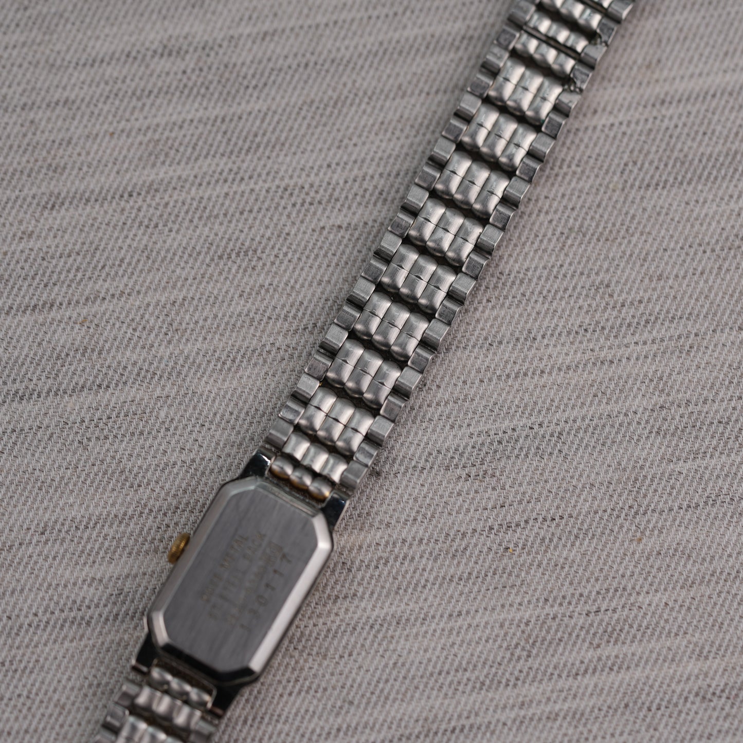 Seiko Two Tone Rectangular Tank Watch 2E20-6399