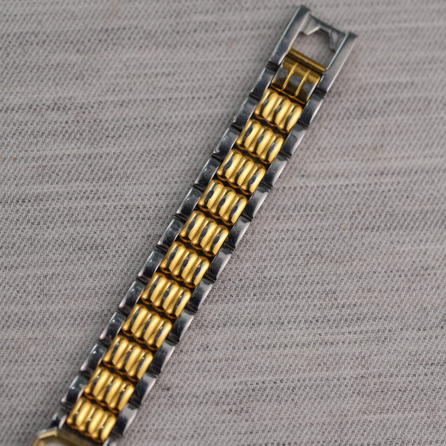 Seiko Two Tone Rectangular Tank Watch 2E20-6399