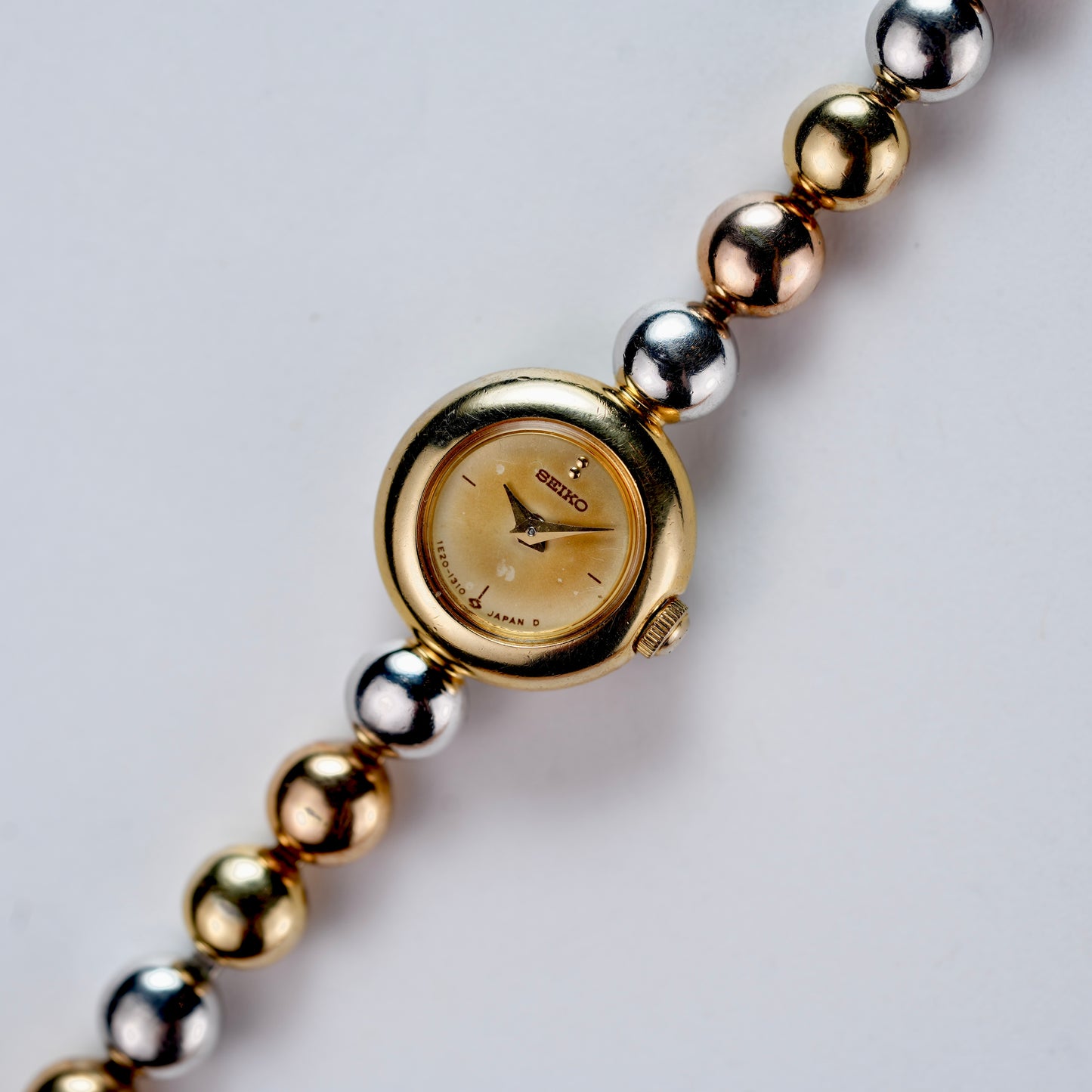Tiny Seiko Tricolor Beaded Ball Bracelet 1E20-0070