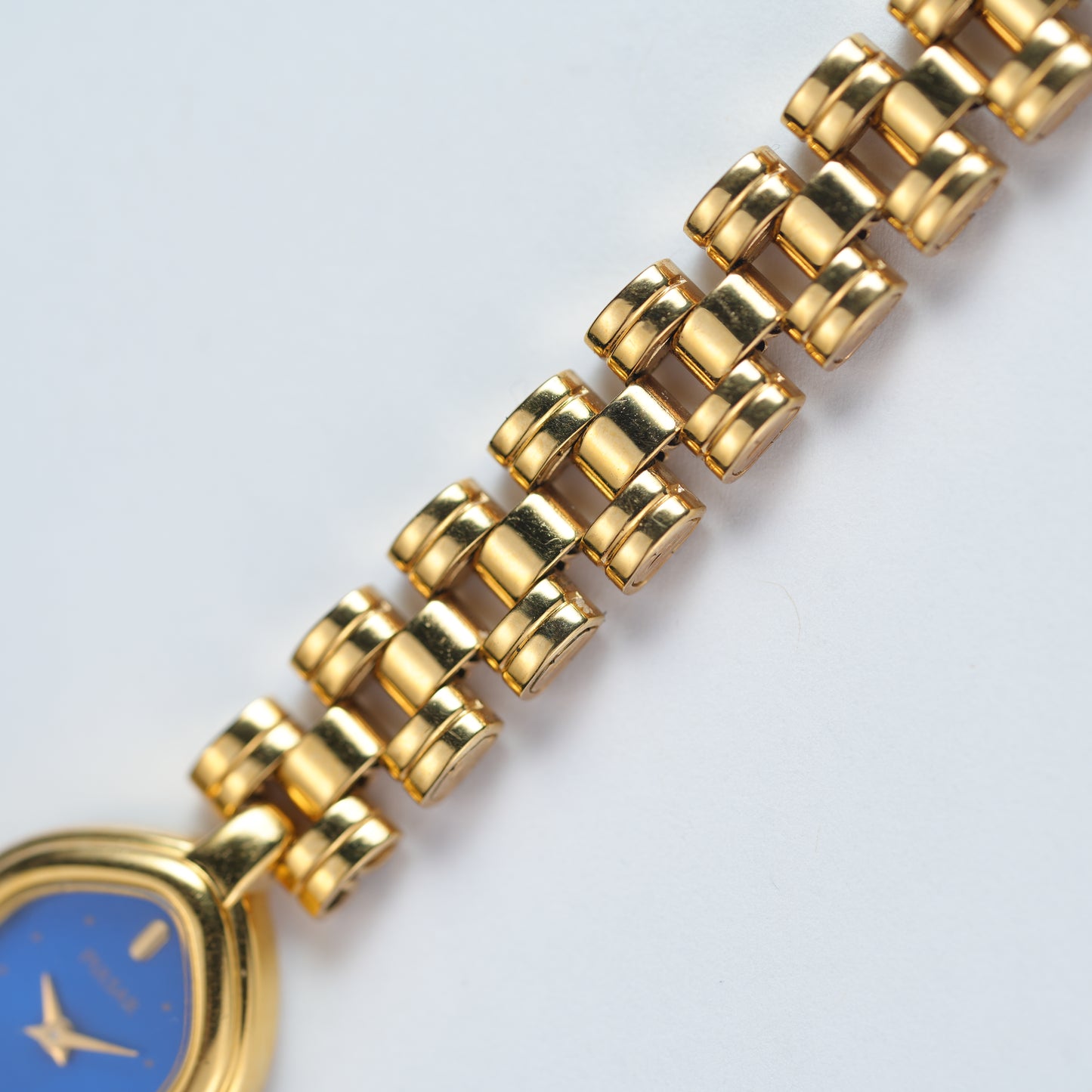 Pulsar Royal Blue Hexagon Dial Gold Tone V400-5860
