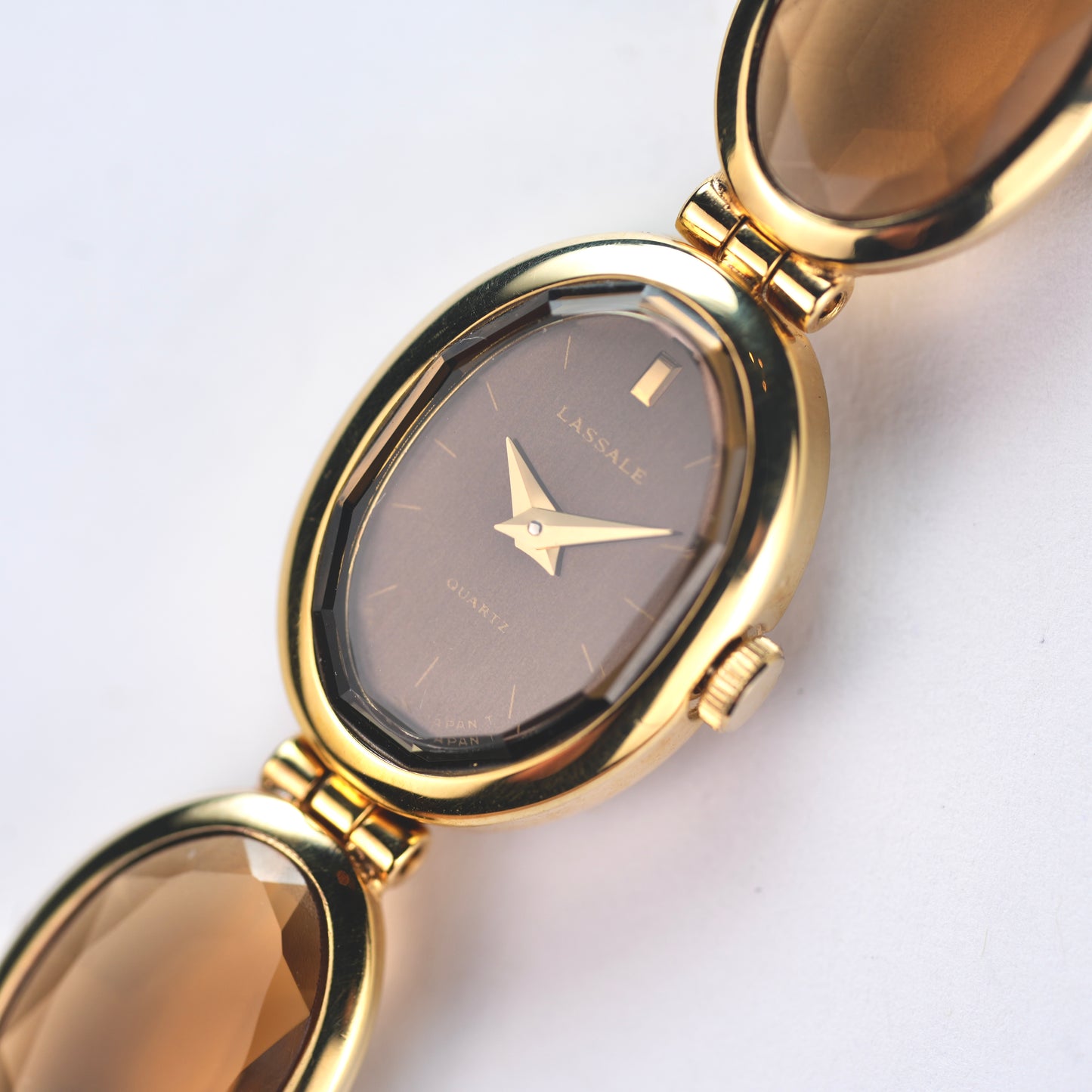 Lassale by Seiko Glass Bronze Crystal Bracelet 1E50-5159