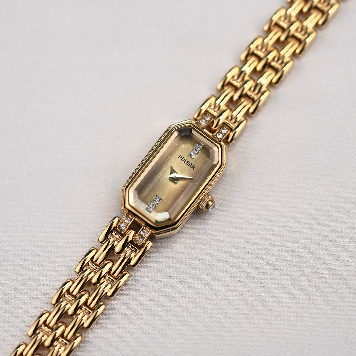 Pulsar V220-X029 Faceted Brown Gradient Dial Watch