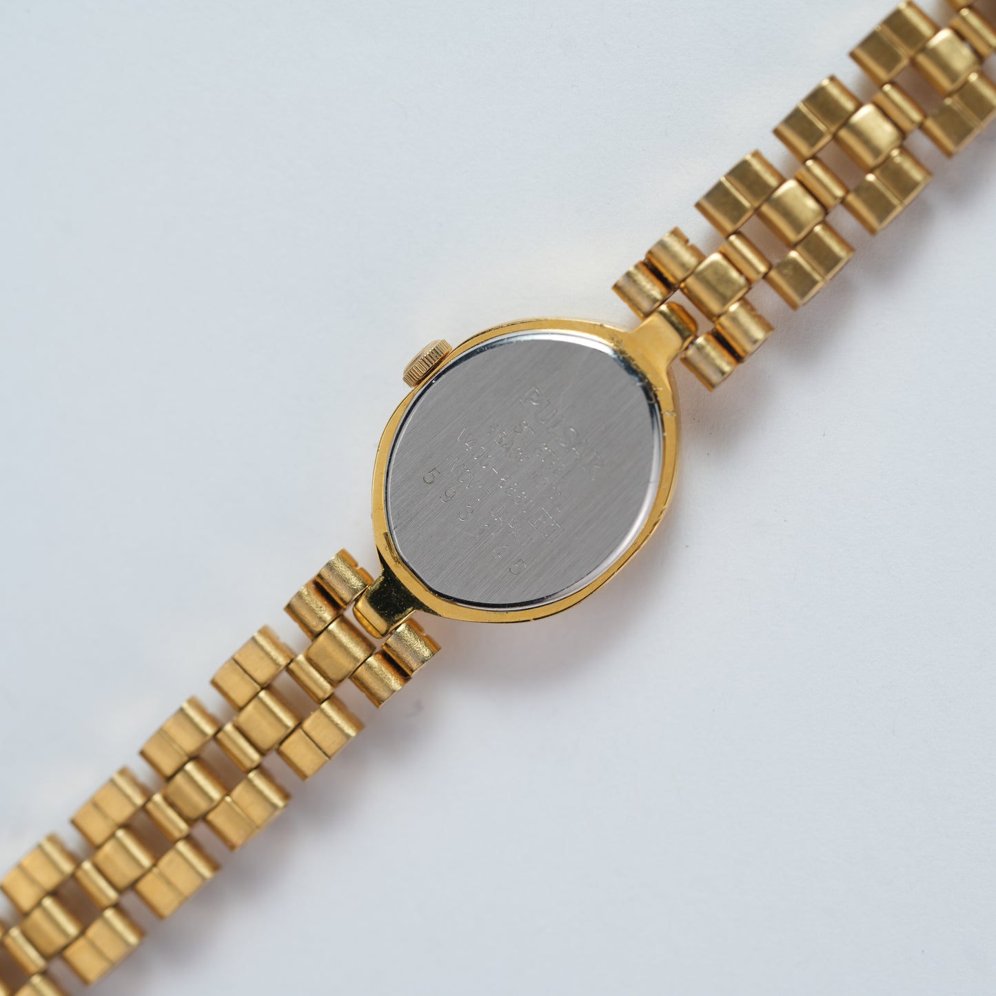 Pulsar Royal Blue Hexagon Dial Gold Tone V400-5860