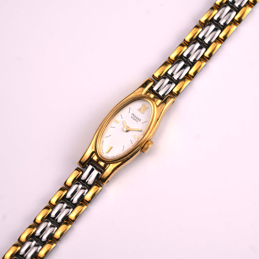 Pulsar V220-6190 Two Tone White Dial (Excellent Condition)