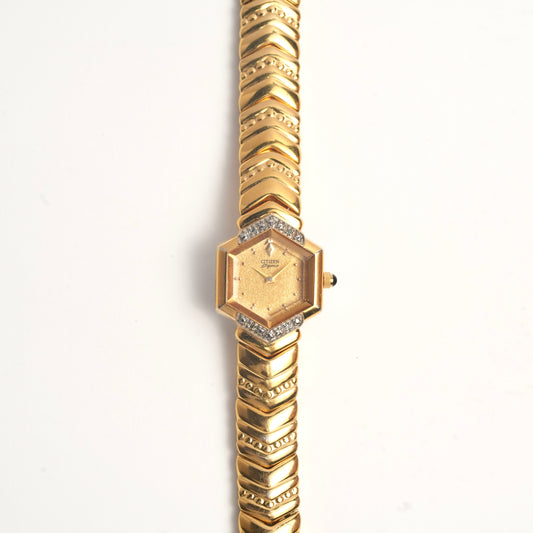 Citizen Elegance Gold Hexagon Di