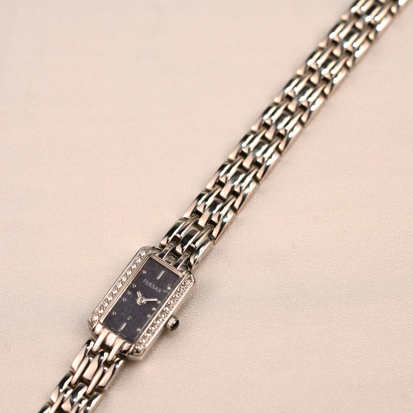 Pulsar V220-X030 Navy Mica Stainless Watch