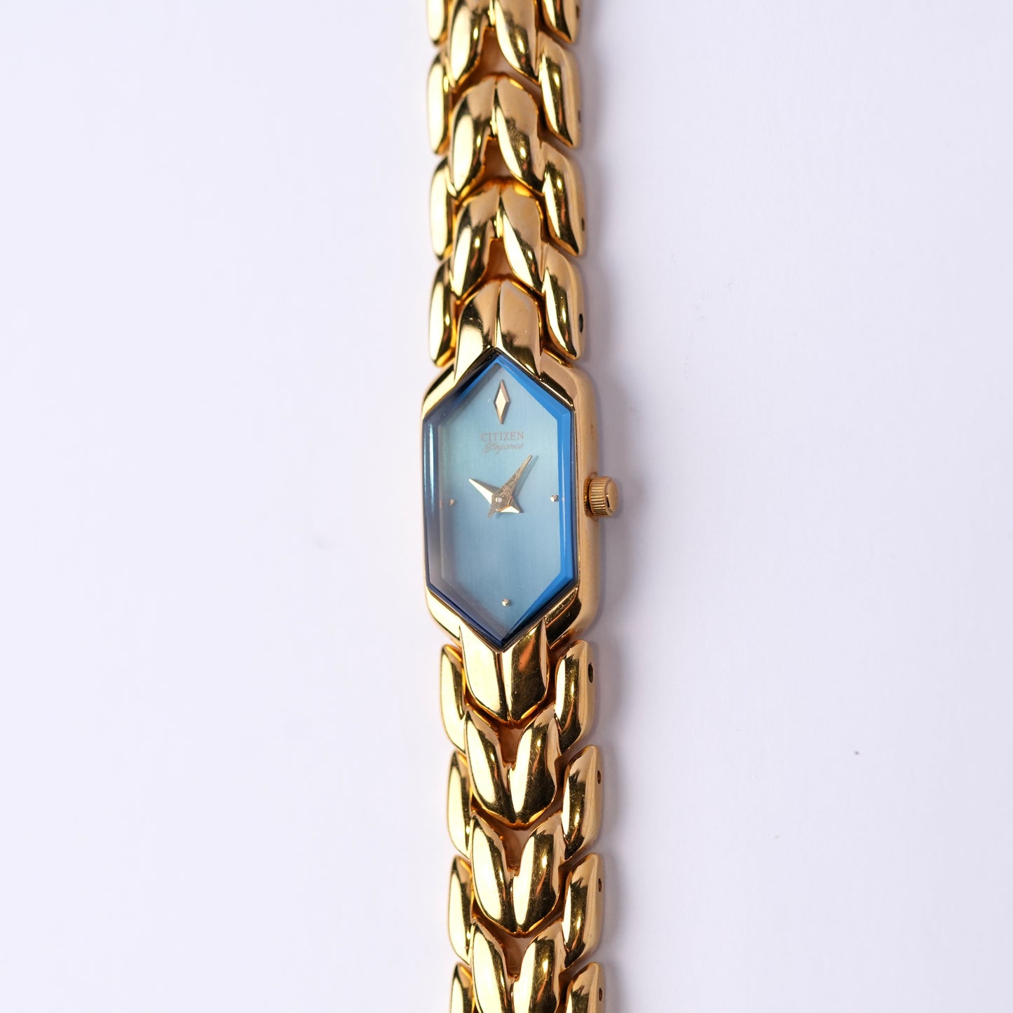 Citizen Cerulean Blue Hexagon Dial Watch