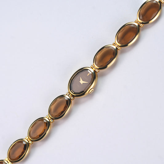 Lassale by Seiko Glass Bronze Crystal Bracelet 1E50-5159
