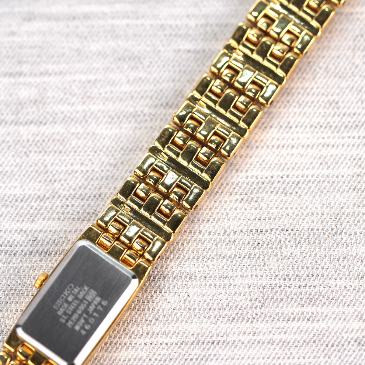 Seiko Pink Rectangular Tank Watch 2E20-6951