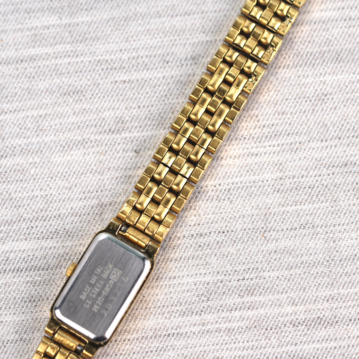 Seiko Slim Mother of Pearl Mini Tank Watch 2E20-6859
