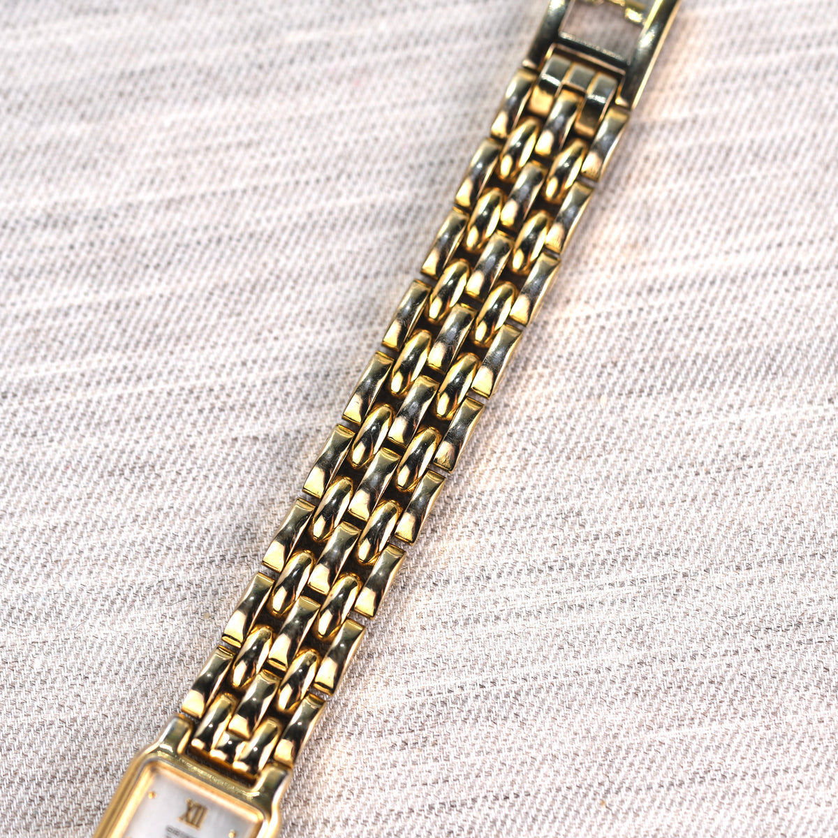 Seiko Slim Mother of Pearl Mini Tank Watch 2E20-6859