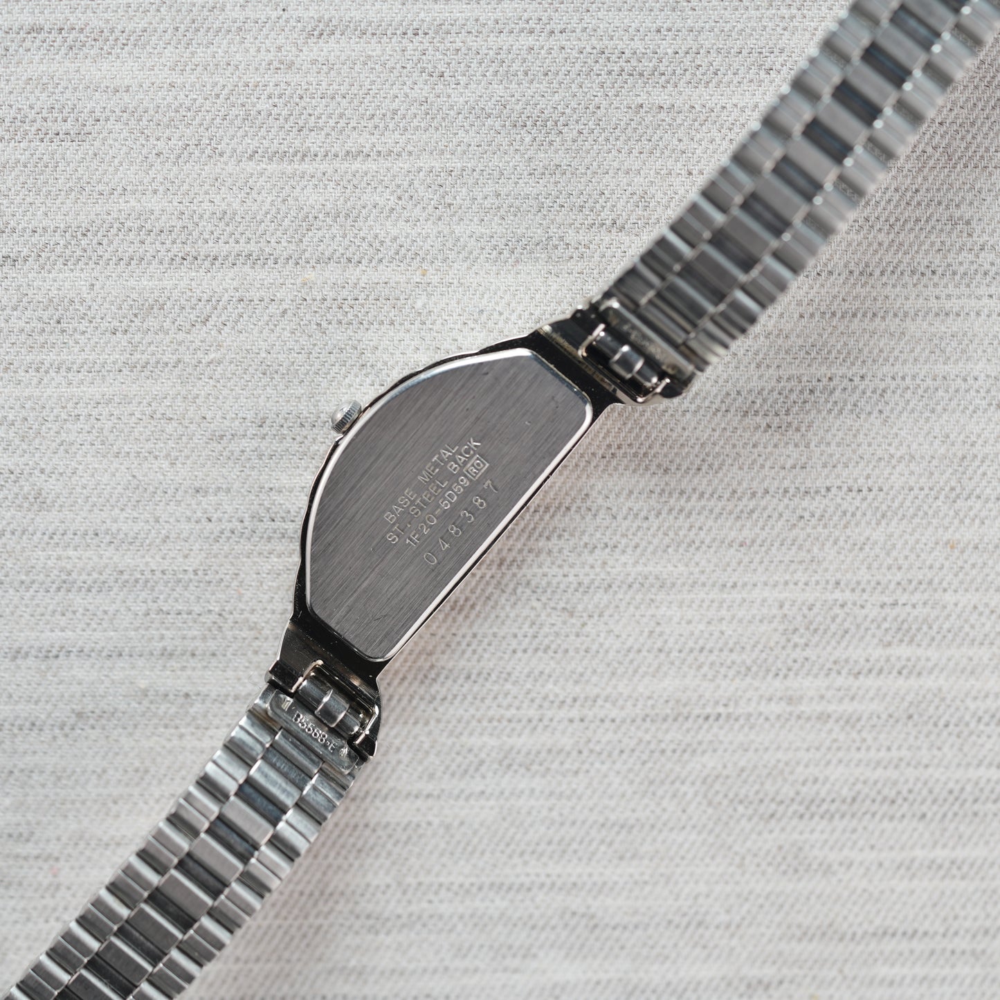 Seiko Half Moon Silver Black Dial 1F20-5D59 (Great Condition)