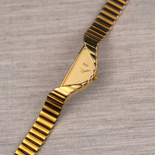 Seiko Half Moon Gold 1F20-5D59 (Good Condition)