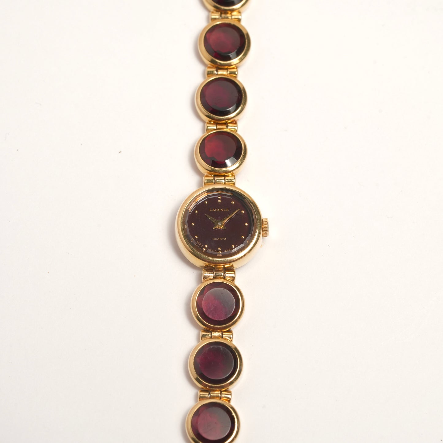 Lassale by Seiko Glass Burgundy Crystal Bracelet 1E50-012H