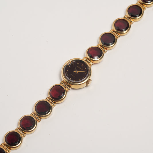 Lassale by Seiko Glass Burgundy Crystal Bracelet 1E50-012H