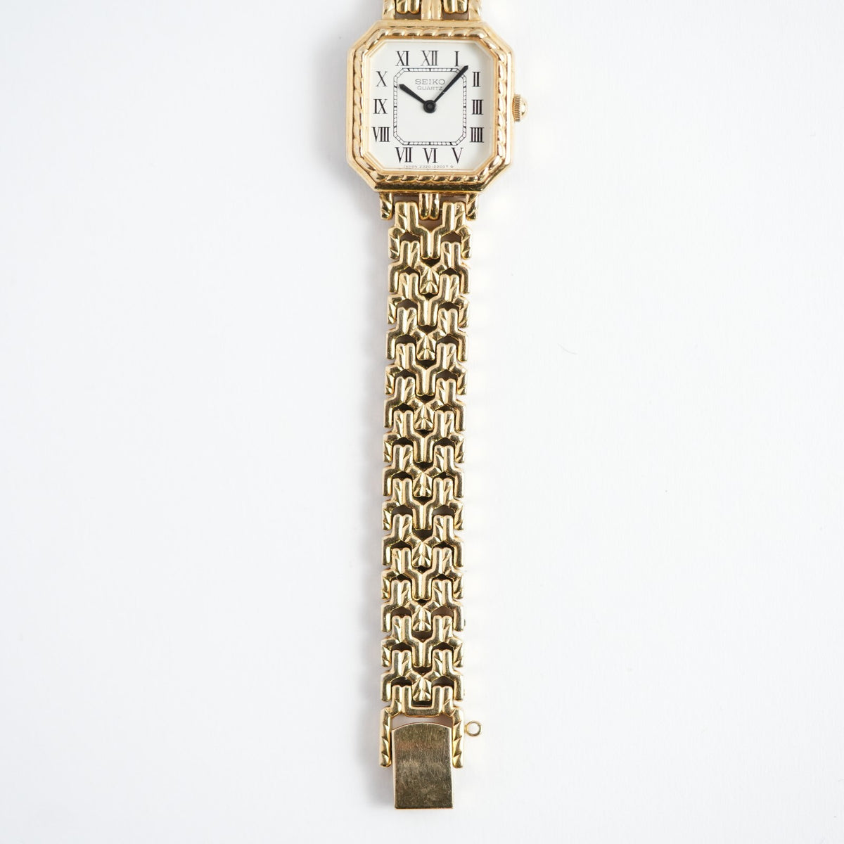 Vintage Ladies Seiko Roman White Octagonal Dial Watch 2320-8130