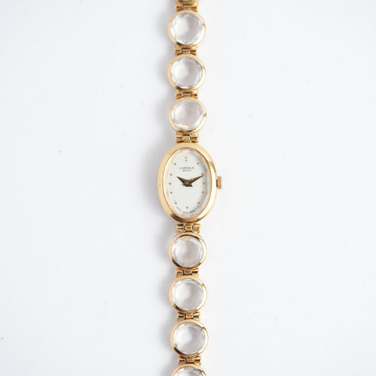 Lassale Seiko Clear Glass Circle Bracelet Watch