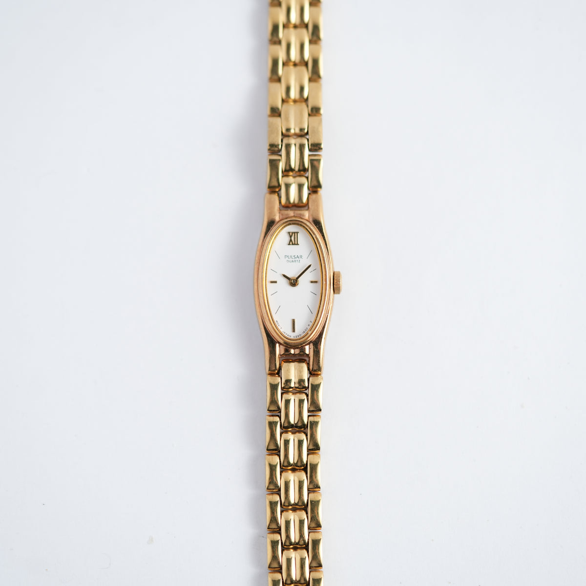 Pulsar V220-6190 Gold Tone White Dial (Mod)(Excellent Condition)