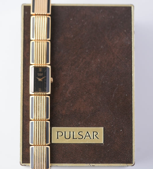 Pulsar Black Enamel Watch