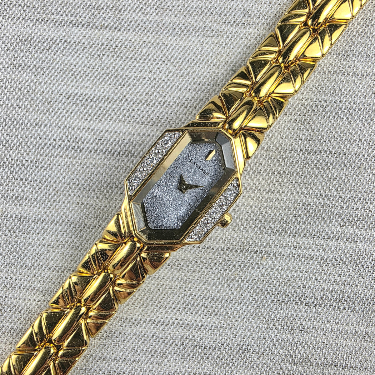 Lassale Seiko Blue Opalescent Dial with Diamonds 2E20-7139